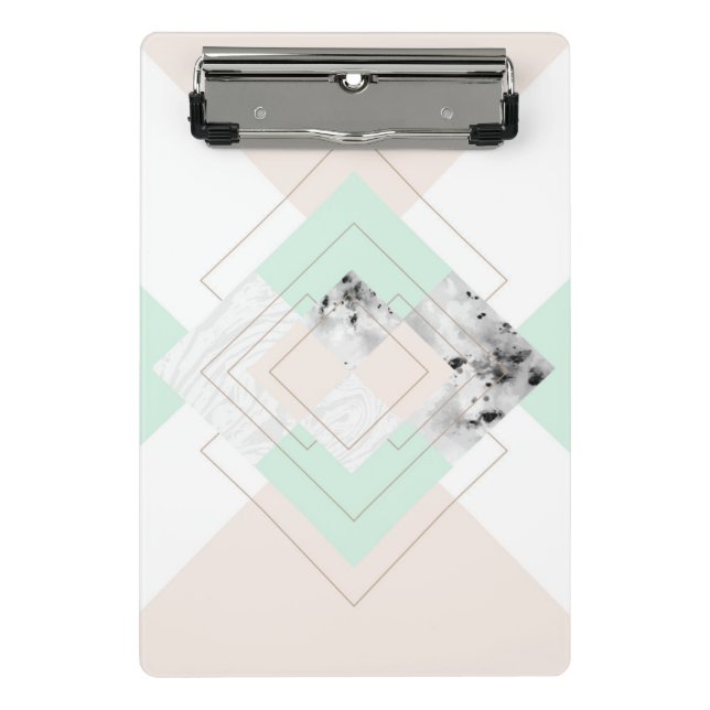 Modern Style Geometric Design Mini Clipboard (Front)