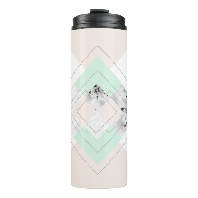 Modern Style Geometric Design Thermal Tumbler (Front)