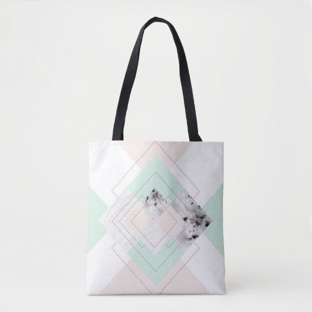 Modern Style Geometric Design Tote Bag (Front)