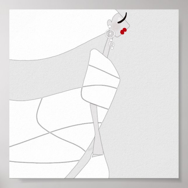 Modern Style Glam Coloring Poster Miss Jazzy (Devant)