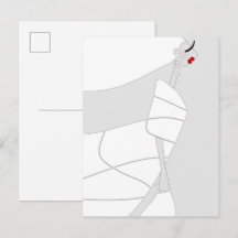 Modern Style Glam Colouring Postcard Miss Jazzy