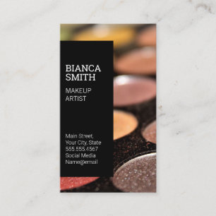 Modern Style Makeup Artist Palette Business Card