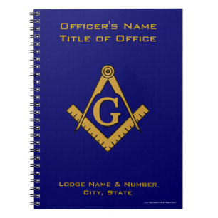 Modern Style Masonic Lodge Officer's Notebook