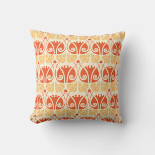 Modern Style Mushrooms: Trendy Pattern Throw Pillow