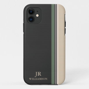 Modern Style Olive Stripes  Custom Case-Mate™ iPhone 11 Case