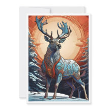 Modern style Reindeer, modern design, fantasy xmas