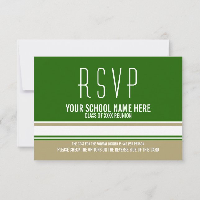 Modern Style Reunion RSVP Cards (Front)