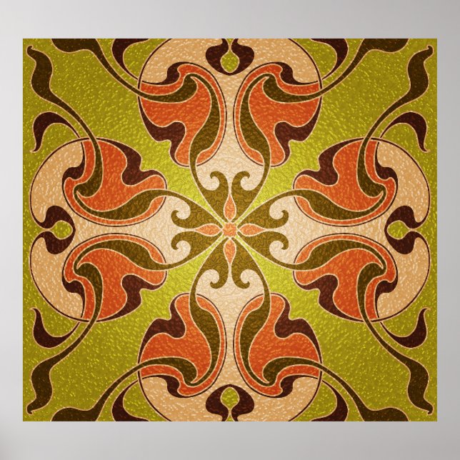 Modern Style Stained Glass Window Poster (Front)