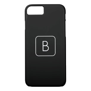 Modern Styled Initial Monogram   White & Black Case-Mate iPhone Case