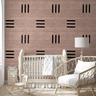 Modern Stylish African Mudcloth Beige Wallpaper