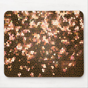 Modern Stylish and Trendy Black and Yellow Pattern Mouse Pad