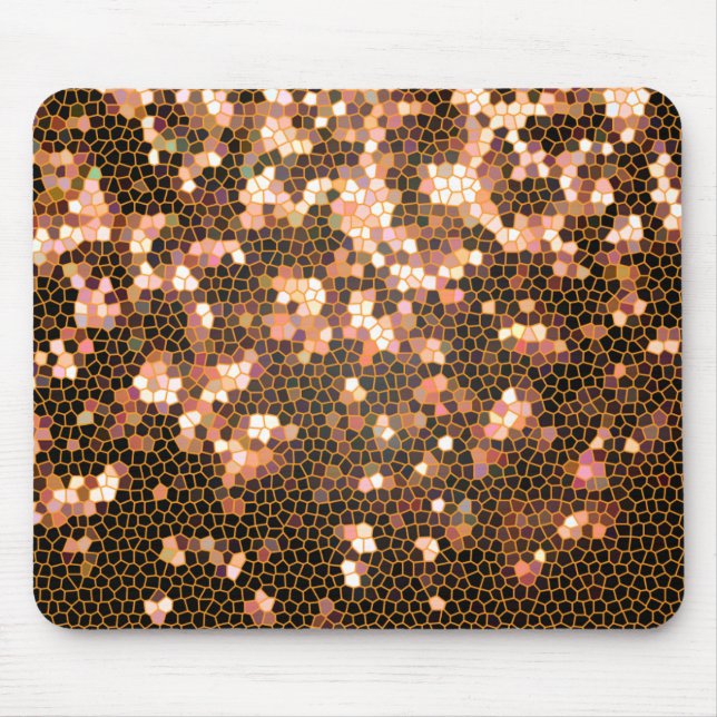 Modern Stylish and Trendy Black and Yellow Pattern Mouse Pad (Front)