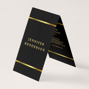 Modern stylish black and gold professional business card