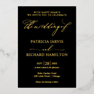 Modern Stylish Black and Gold Wedding