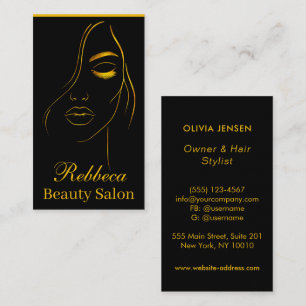 Modern stylish black and golden professional  business card