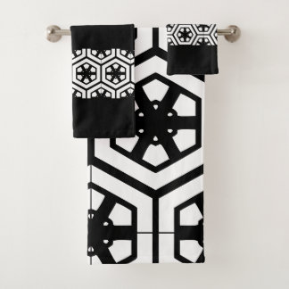 Modern stylish Black and white bathroom Bath Towel Set