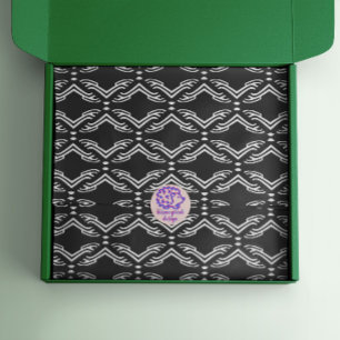 Modern Stylish Black And White Geometric Pattern Tissue Paper