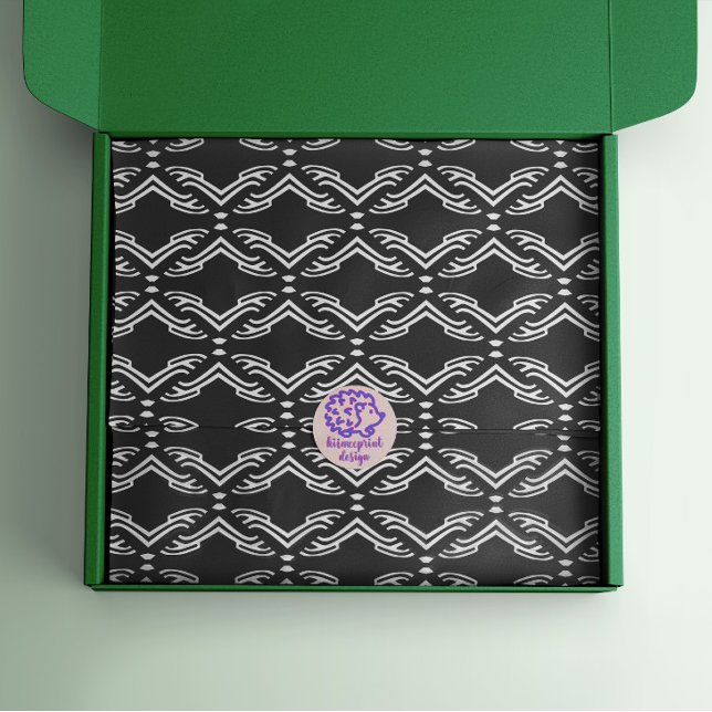 Modern Stylish Black And White Geometric Pattern Tissue Paper (Creator Uploaded)