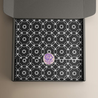 Modern Stylish Black And White Geometric Pattern Tissue Paper