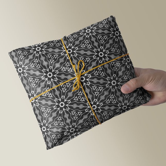 Modern Stylish Black And White Geometric Pattern Tissue Paper (Creator Uploaded)