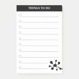 Modern stylish black and white lined Things To Do Post-it Notes
