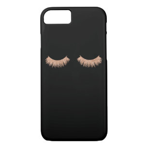 Modern Stylish Black Eyelashes Makeup iPhone Case