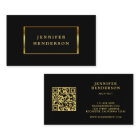 Modern stylish black gold QR code professional