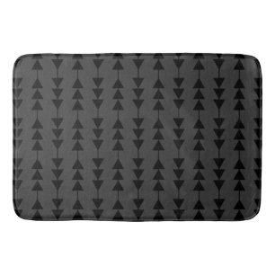 Modern & Stylish Black Hanging Triangles on Smoky Bath Mat