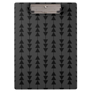 Modern & Stylish Black Hanging Triangles on Smoky Clipboard
