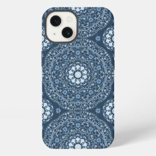 Modern Stylish Blue Mandala Simple Pattern iPhone 13 Case
