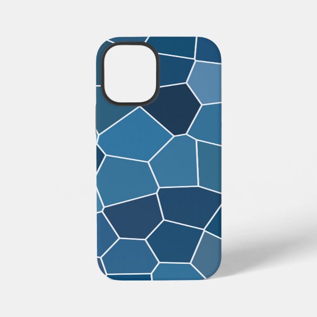 Modern Stylish Blue Pattern iPhone Case (Back)