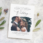 Modern Stylish Boho Wedding Photo Invitation<br><div class="desc">Romantic modern and minimal wedding photo invitations</div>