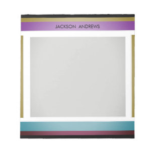 Modern Stylish Bold Personalized Name Notepad
