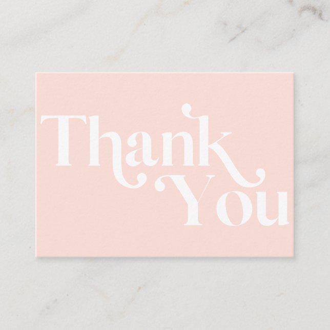MODERN STYLISH BOLD Thank you for your purchase Enclosure Card (Front)