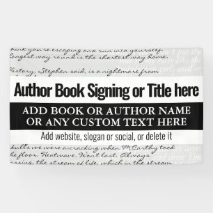 Modern Stylish Book Signing Author Book Text Banner