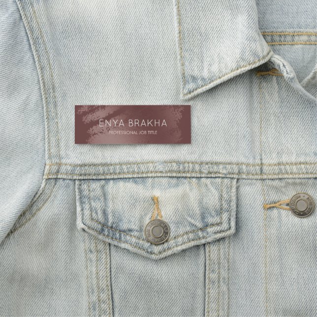 Modern Stylish Bronze Business Name Tag (In Situ)