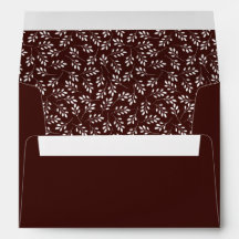 Modern Stylish Brown Floral Pattern Christmas