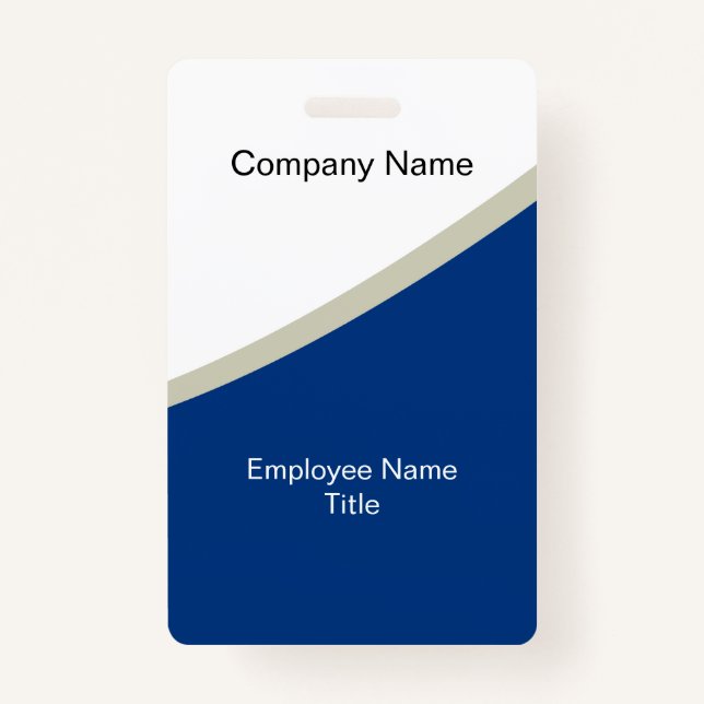 Modern Stylish Business Employee Badge Template (Front)