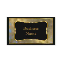 Modern Stylish Business Gold Black Metal Look