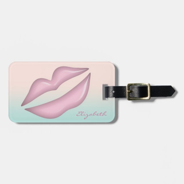 Modern  Stylish Chic - Lips,Personalized Luggage Tag (Front Horizontal)