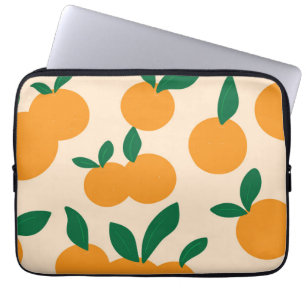 Modern Stylish Citrus Fruit Oranges Pattern Laptop Sleeve