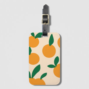 Modern Stylish Citrus Fruit Oranges Pattern Luggage Tag