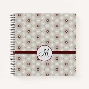 Modern Stylish Classy Elegant Monogram Custom Notebook
