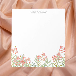 Modern Stylish Colorful Watercolor Floral Notepad