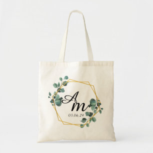 Modern Stylish Cool Monogram Initial Letter  Tote Bag