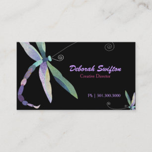 Modern Stylish Dragonfly Designer Business Cards