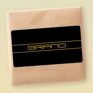 Modern Stylish Editable Gold Text & Line Stripes