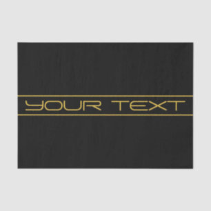 Modern Stylish Editable Gold Text & Stripes Tissue Paper
