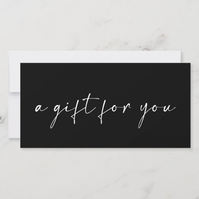 Modern stylish font gift certificate (Front)