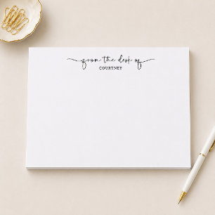 Modern Stylish From The Desk Of Script Notepad